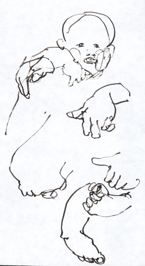 baby hands drawing