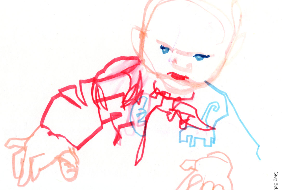 baby girl illustration