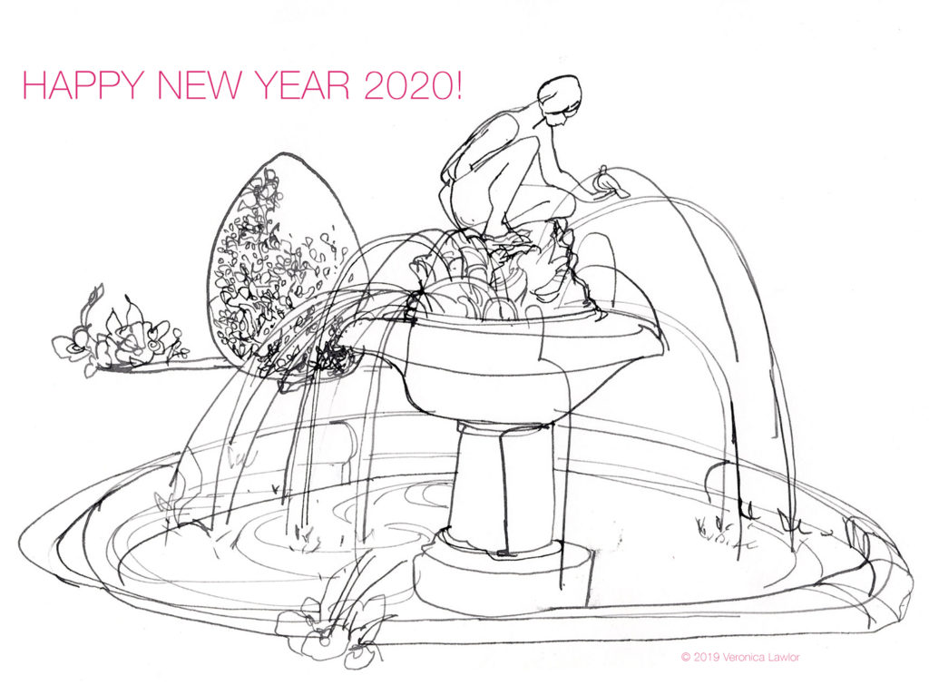 happy new year drawing 2020